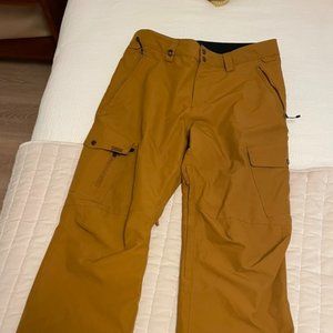 Men's Quiksilver Snowboard Pants - SZ LG - Orange/ Yellow/ Gold Color $40
